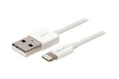 USB Kabel - Nedis Valueline Polybag Lightning cable - Lightning / USB 2.0 - 1 m - CCGB39300WT10