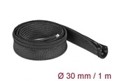 Netzwerkzubehör - DeLOCK Braided Sleeve with zip fastener heat-resistant 1m x 30mm - 19165