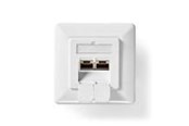 Netzwerkgeräte - Nedis Network Wall Box | In-Wall | 2 port(s) | CAT6 - CCGB89200IV