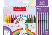 Utensilien zum Schreiben und Zeichnen - Faber-Castell Filzstift Einhorn 18+6 +Sticker - 554221