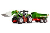 Spielzeugauto - Bruder Roadmax tractor with frontloader and tipping trailer toy - BR3452