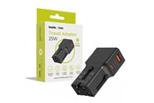 Handys - Adapter und Ladegeräte - Mobile Origin Travel adapter 25W - EU/US/UK/AU - black - TAD25-2P-BLK