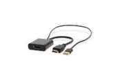 Display Kabel - Nedis HDMI Adapter | HDMI Connector | DisplayPort Male / USB-A Male - CCGB34300BK02