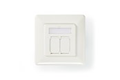 Netzwerkzubehör - Nedis Network Wall Box Flush Mount - 2 port(s) - CAT6a - CCGP89250IV