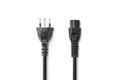 Stromkabel (Intern) - Nedis Power Cable | CH Type 12 | IEC-320-C5 | Straight | Straight | Nickel Plated | 2.00 m - CEGL11220BK20