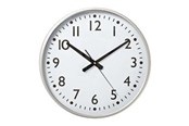 Einrichtung - Nedis Easy To Read Numbers - clock - quartz - wall mountable - 38 cm - frame: aluminium - CLWA016PC38AL