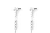Antennenkabel - Nedis Coaxkabel | IEC (Coax) Male | IEC (Coax) Female | Vernikkeld | 120 dB | 75 Ohm | Viervoudig Afgeschermd | 3.00 m | Rond | PVC | Wit | Label coaxial cable - CSGL40120WT30