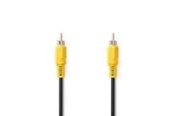 Display Kabel - Nedis Composite Video Cable | Nickel Plated | 480p | 5.00 m | Round | PVC | Black - CVGL24100BK50