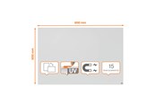 Konferenz und Präsentation - Nobo Infinity Rahmenloses magnetisches Whiteboard 900x600mm - 1915714