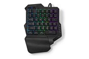Tastaturen - Nedis - keyboard - wired single-handed gaming - black - Gaming Tastaturen - Schwarz - GKBDS110BK
