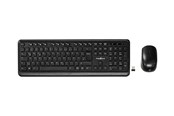 Tastaturen - Nedis - keyboard and mouse set - QWERTZ - German - black Input Device - Tastatur & Maus Set - Deutsch - Schwarz - KBMCW100BKDE