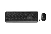 Tastaturen - Nedis - keyboard and mouse set - QWERTY - US - black - Tastatur & Maus Set - Englisch (US) - Schwarz - KBMCW100BKUS