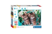 Puzzle - Clementoni Jigsaw Puzzle Super Color Lovely Kitty Twins 60 pcs. Boden - 26599