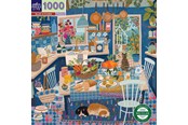 Puzzle - eeBoo Puzzle 1000 pcs - Blue Kitchen - EPZTBUK