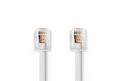 Telefon-Kabel - Nedis Telecom Cable | RJ11 Male | RJ11 Male | 10.0 m - TCGB90200WT100