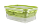 Küchenzubehör - EMSA CLIP & GO - food storage container - green transparent - 2.2 L - 3110600385