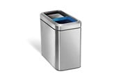 Mülltrennung - Simplehuman Abfalltrennsystem – schmal – 20 L (10 + 10 L) – gebürsteter Edelstahl - CW1470