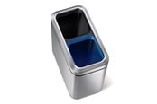 Mülltrennung - Simplehuman 20L (10/10), schlanker offener Recycler, gebürsteter Edelstahl - CW1470