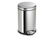 Mülltrennung - Simplehuman 4,5L runder Pedaleimer, polierter Stahl - CW1851CB