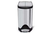 Mülltrennung - Simplehuman 10L Schmetterlings-Tretmülleimer, gebürsteter Edelstahl - CW1899