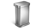 Mülltrennung - Simplehuman 45L rechteckiger Behälter mit Liner-Tasche, gebürstet - CW2024