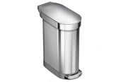 Mülltrennung - Simplehuman 45L schlanker Pedalbehälter, gebürsteter Edelstahl - CW2044