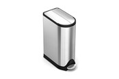 Mülltrennung - Simplehuman 18L Schmetterlings-Tretmülleimer, gebürsteter Edelstahl - CW2058