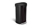 Mülltrennung - Simplehuman 45L halbrunder Pedalbehälter, schwarz - CW2099