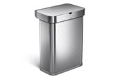 Mülltrennung - Simplehuman 58L rechteckiger Sensor-Mülleimer mit Sprachsteuerung, gebürstet - ST2031