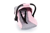 Puppen & Zubehör - Bayer Design Deluxe Car Seat with Canopy for Dolls  - Grey/Pink (67933AA) - 67933AA