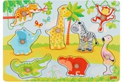 Baby Spielzeug - Goki African Animals Lift Out Puzzle - 57397