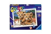 Kreativ-Spiele - Ravensburger CreArt Painting by Numbers - Little Lion Cubs - 236169