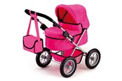 Puppen & Zubehör - Bayer Design Doll's Pram Trendy - Pink - 13029AA