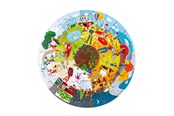 Puzzle - Bigjigs Wooden Seasons Floor Puzzle Round 50 pcs. Holz - 33003