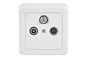Netzwerkzubehör - Nedis wall plate box - SWBX100WT