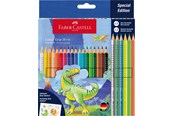 Utensilien zum Schreiben und Zeichnen - Faber-Castell Buntstift Colour Grip Dino 18+6 - 201546