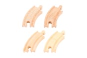 Holzspielzeug - Bigjigs Wooden Rails - Short Bends 4 pcs. - BJT110