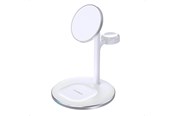 Handys - Adapter und Ladegeräte - Choetech Wireless charger with stand 2in1 (white) - T585-F