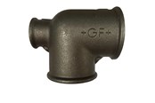 Gewindestücke - +GF+ tee 90° black reduced 1 1/2-1 1/2-1 1/4'' - 770130176