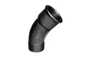 Gewindestücke - +GF+ long bend 45° black 3/4'' socket nipple - 770040105