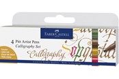 Utensilien zum Schreiben und Zeichnen - Faber-Castell Tuschestift Pitt Artist Pen C 4x col. - 167505