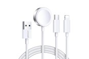 Handys - Adapter und Ladegeräte - Joyroom Apple Watch Magnetic Charger S-IW008 Lightning + USB-C 5V 1.2m (White) - S-IW008