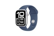 Smartwatches, Pulsuhren, Sportuhren & Schrittzähler - Apple Watch Series 10 GPS 42mm - Silver Aluminium Case with Denim Sport Band - M/L - MWWC3QN/A