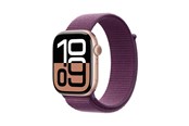 Smartwatches, Pulsuhren, Sportuhren & Schrittzähler - Apple Watch Series 10 GPS + Cellular 42mm - Rose Gold Aluminium Case with Plum Sport Loop - MWXC3QN/A