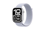 Smartwatches, Pulsuhren, Sportuhren & Schrittzähler - Apple Watch Series 10 GPS + Cellular 46mm - Silver Aluminium Case with Blue Cloud Sport Loop - MWY23QN/A