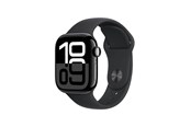 Smartwatches, Pulsuhren, Sportuhren & Schrittzähler - Apple Watch Series 10 GPS + Cellular 46mm - Jet Black Aluminium Case with Black Sport Band - M/L - MWY43QN/A