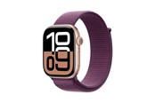 Smartwatches, Pulsuhren, Sportuhren & Schrittzähler - Apple Watch Series 10 GPS + Cellular 46mm - Rose Gold Aluminium Case with Plum Sport Loop - MWY83QN/A