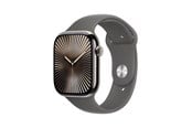 Smartwatches, Pulsuhren, Sportuhren & Schrittzähler - Apple Watch Series 10 GPS + Cellular 46mm - Titanium Case with Stone Grey Sport Band - S/M - MWY93QN/A
