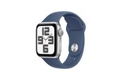 Smartwatches, Pulsuhren, Sportuhren & Schrittzähler - Apple Watch SE GPS 44mm - Silver Aluminium Case with Denim Sport Band - M/L - MXER3QN/A