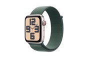 Smartwatches, Pulsuhren, Sportuhren & Schrittzähler - Apple Watch SE GPS + Cellular 44mm - Starlight Aluminium Case with Lake Green Sport Loop - MXGV3QN/A